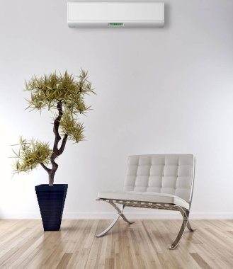 Klima 3d render çizim ile modern iç