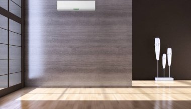 Klima 3d render çizim ile modern iç