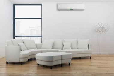 Klima 3d render çizim ile modern iç