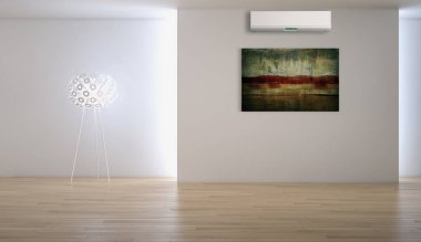 Klima 3d render çizim ile modern iç