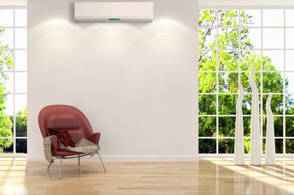 Klima 3d render çizim ile modern iç