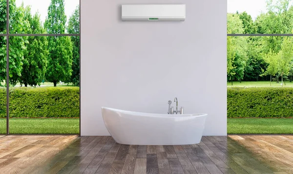 Klima 3d render çizim ile modern iç