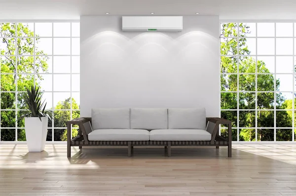 Klima 3d render çizim ile modern iç