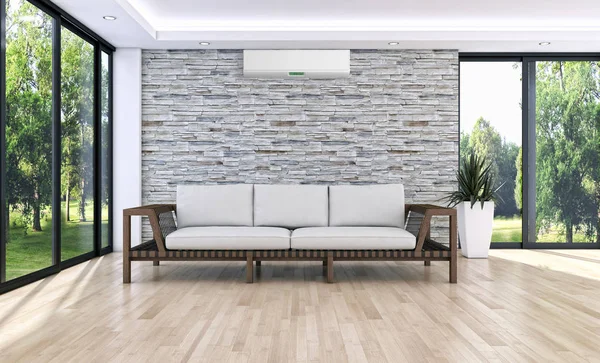 Klima 3d render çizim ile modern iç