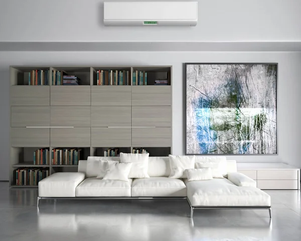 Klima 3d render çizim ile modern iç