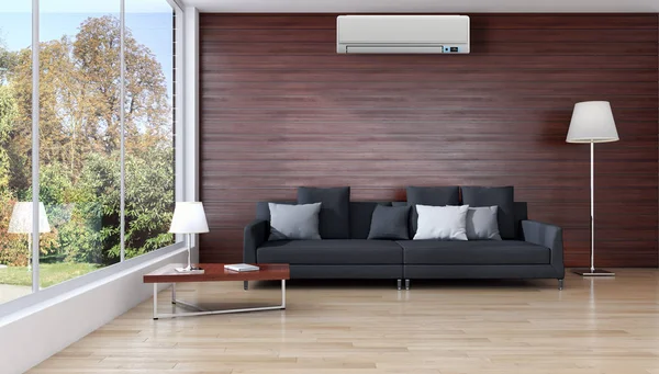 Klima 3d render çizim ile modern iç