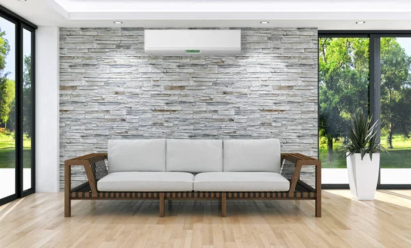 Klima 3d render çizim ile modern iç