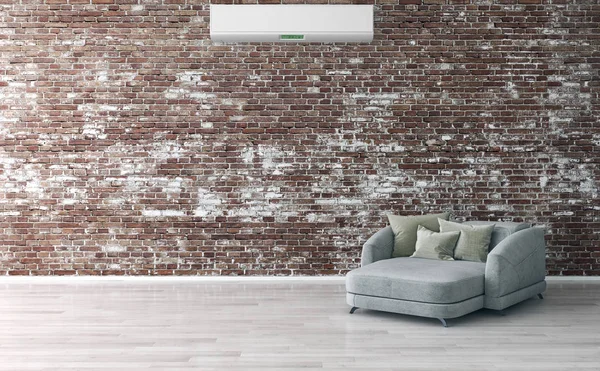 Klima 3d render çizim ile modern iç