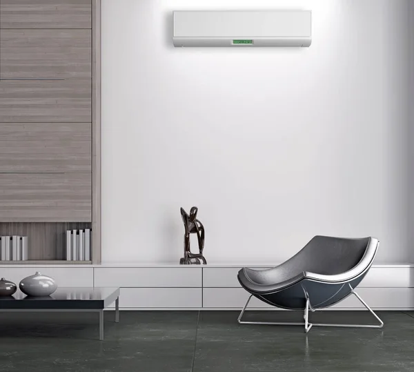 Modern Interieur Met Airconditioning Rendering Illustratie — Stockfoto