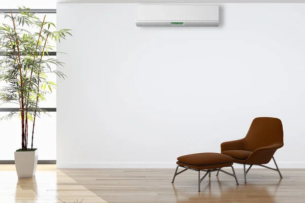 现代室内空调3D 渲染插图 — 图库照片