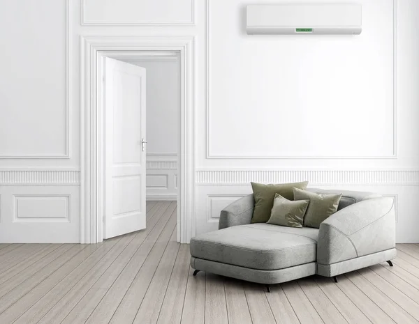 Modern Interieur Met Airconditioning Rendering Illustratie — Stockfoto