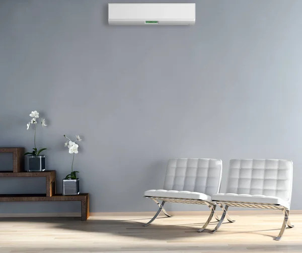 Modernes Interieur Mit Klimaanlage Darstellung — Stockfoto