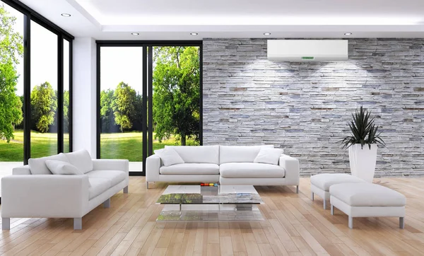 Klima 3d render çizim ile modern iç