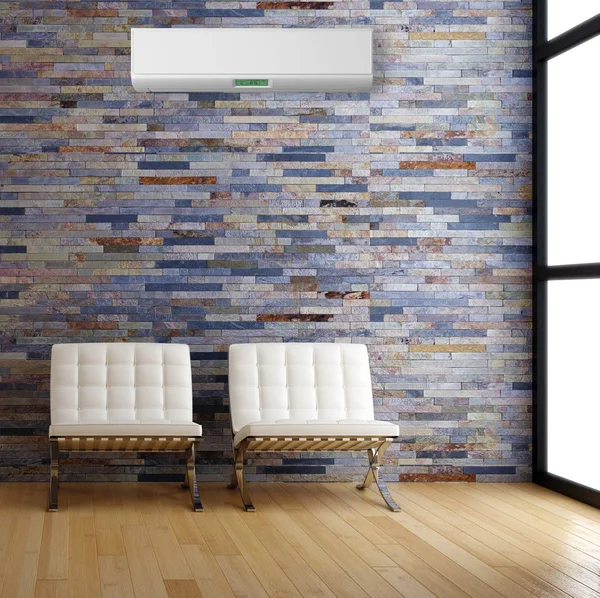 Klima 3d render çizim ile modern iç