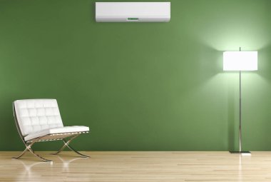 Klima 3d render çizim ile modern iç