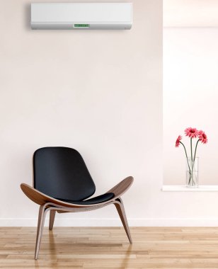 Klima 3d render çizim ile modern iç