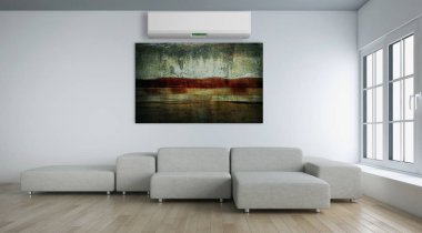 Klima 3d render çizim ile modern iç