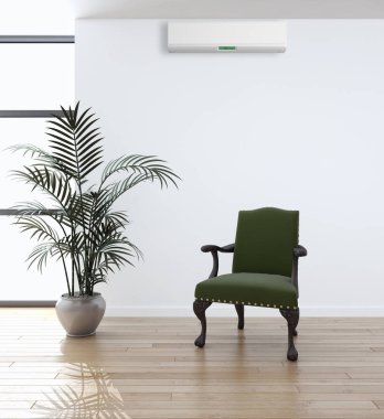 Klima 3d render çizim ile modern iç