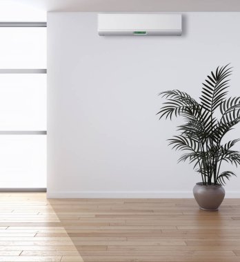 Klima 3d render çizim ile modern iç