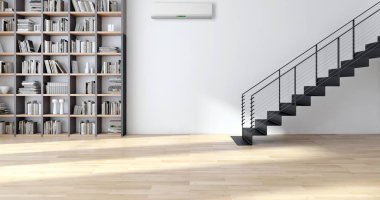 Klima 3d render çizim ile modern iç