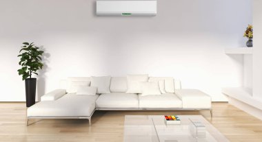 Klima 3d render çizim ile modern iç