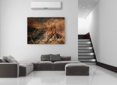 Klima 3d render çizim ile modern iç