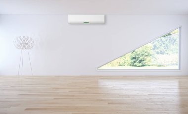 Klima 3d render çizim ile modern iç