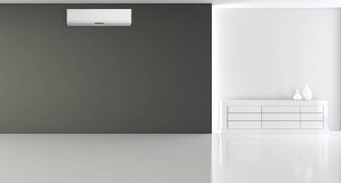 Klima 3d render çizim ile modern iç