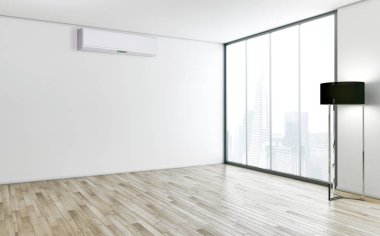 Klima 3d render çizim ile modern iç