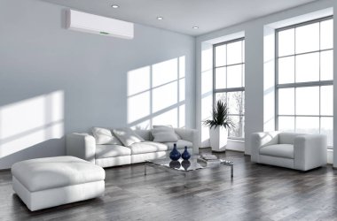 Klima 3d render çizim ile modern iç