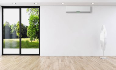 Klima 3d render çizim ile modern iç