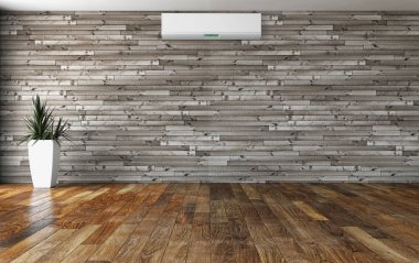 Klima 3d render çizim ile modern iç