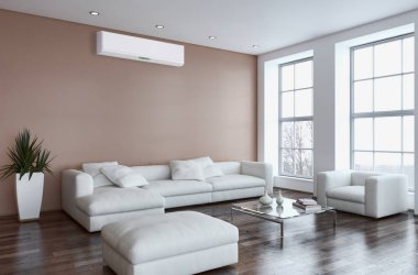 Klima 3d render çizim ile modern iç