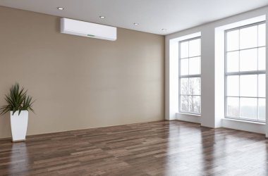 Klima 3d render çizim ile modern iç