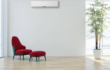 Klima 3d render çizim ile modern iç