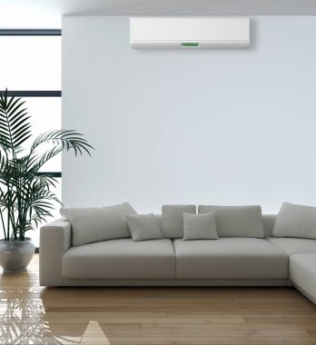 Klima 3d render çizim ile modern iç