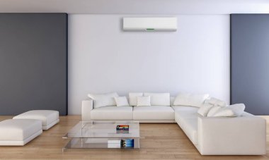 Klima 3d render çizim ile modern iç