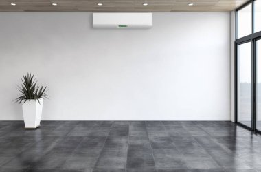 Klima 3d render çizim ile modern iç