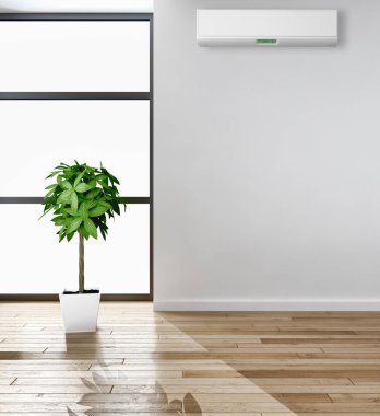 Klima 3d render çizim ile modern iç