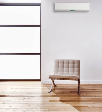 Klima 3d render çizim ile modern iç