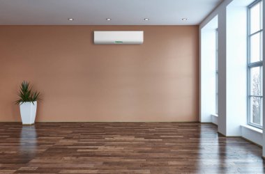 Klima 3d render çizim ile modern iç