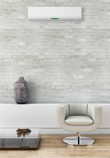 Klima 3d render çizim ile modern iç