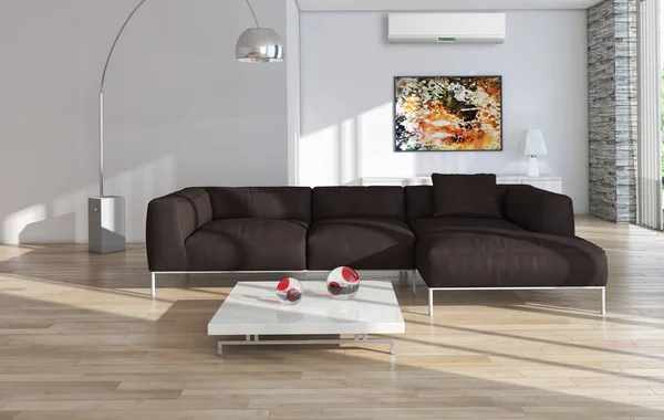 Modern Interior Air Conditioning Rendering Illustration — Stock Photo, Image