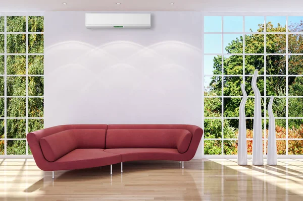 Klima 3d render çizim ile modern iç