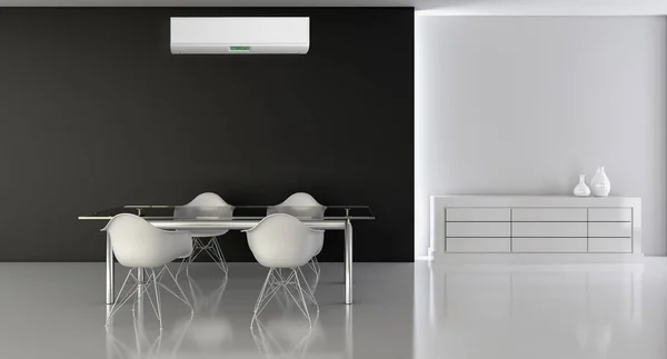 Modern Interieur Met Airconditioning Rendering Illustratie — Stockfoto