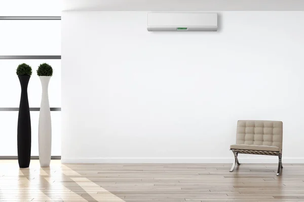 Modern Interieur Met Airconditioning Rendering Illustratie — Stockfoto