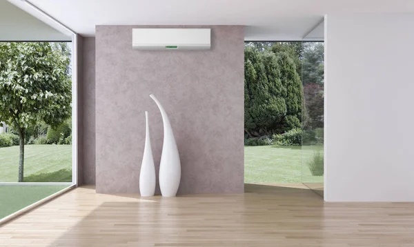 Modern Interieur Met Airconditioning Rendering Illustratie — Stockfoto