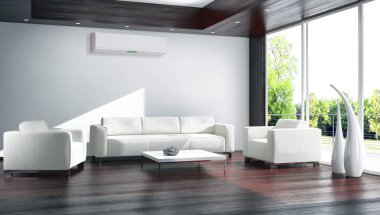 Klima 3d render çizim ile modern iç