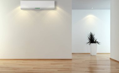 Klima 3d render çizim ile modern iç