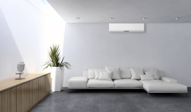 Klima 3d render çizim ile modern iç